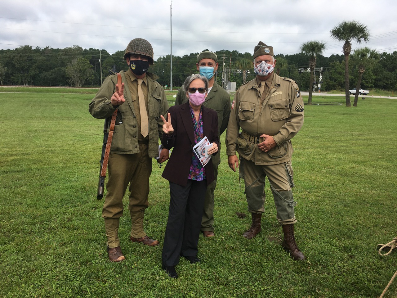 Gayla with military actors